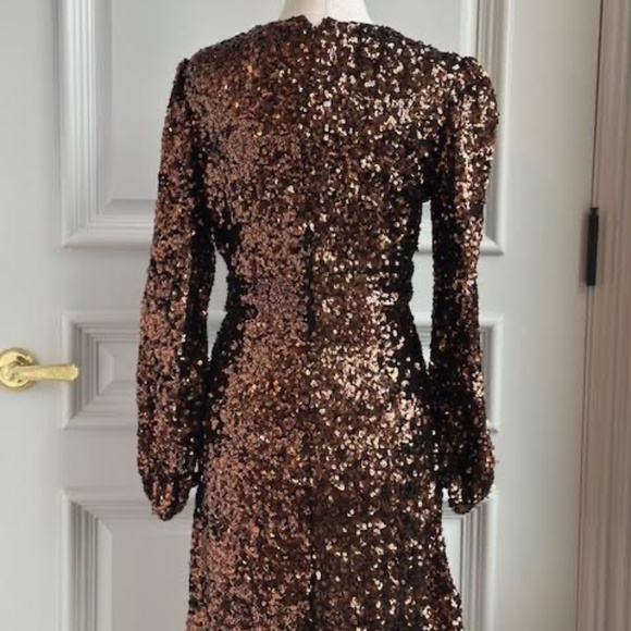 Copper Sequined Dress - Picture 3 of 4